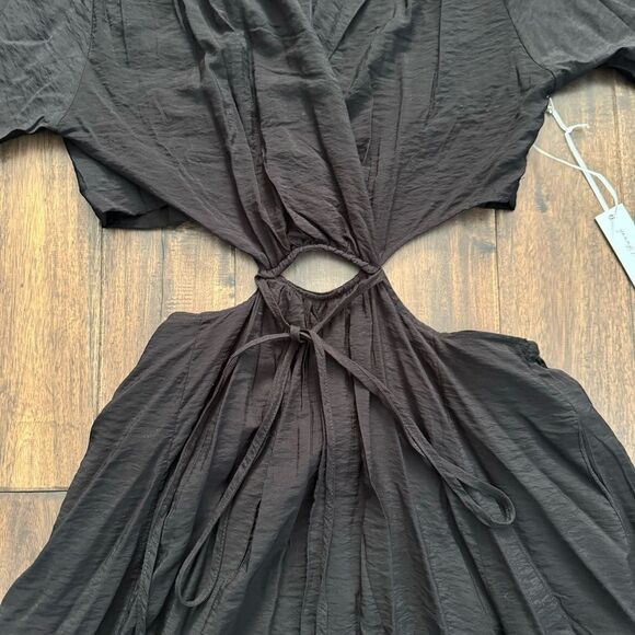Young Fabulous & Broke Black Cut Out Maxi Dress L NWT - Picture 3 of 9